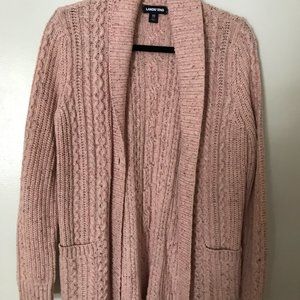 Lands End pink cardigan